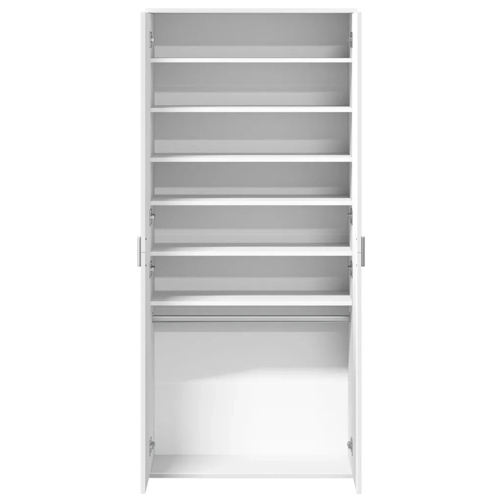 Scarpiera Bianca 80x39x178 cm in Legno Multistrato 3276672