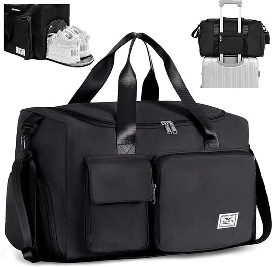 Zak da Sport per viaggio con 35 litri di capacità, contenitore separato per scarpe e articoli bagnati, valigetta pratica per allenamento e viaggi di fine settimana