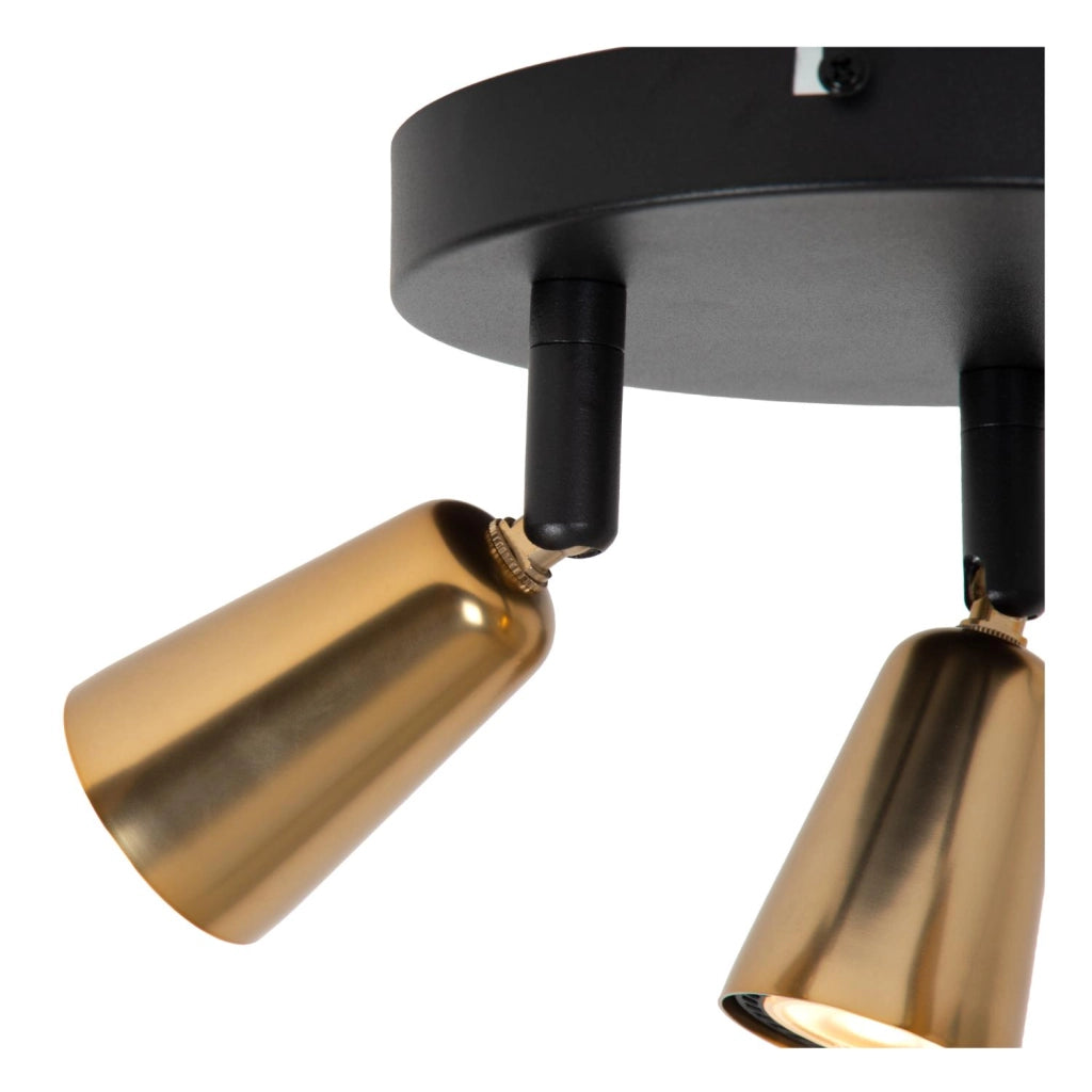 Faretto soffitto TIANA 3xGU10 oro/nero Lucide