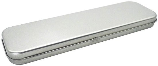 Pennenhouder metallico per scuola - 21 x 6 cm