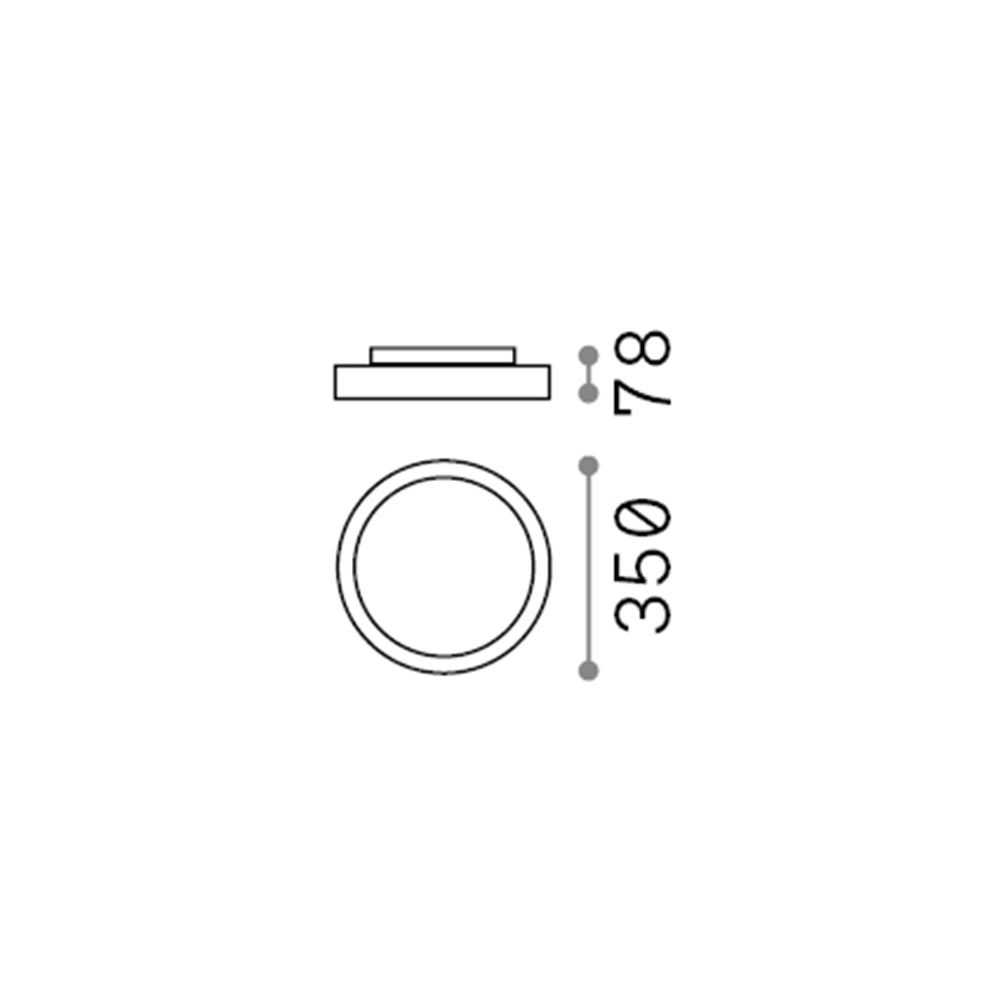 Plafoniera Moderna Fly Alluminio-Materie Plastiche Bianco Led 18W 4000K
