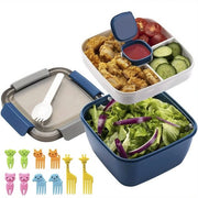 Lunchbox magnetron con contenitori e grande capacità per studenti, con chiusura a quattro viti ecologica, per frigorifero, box per portare in scatola