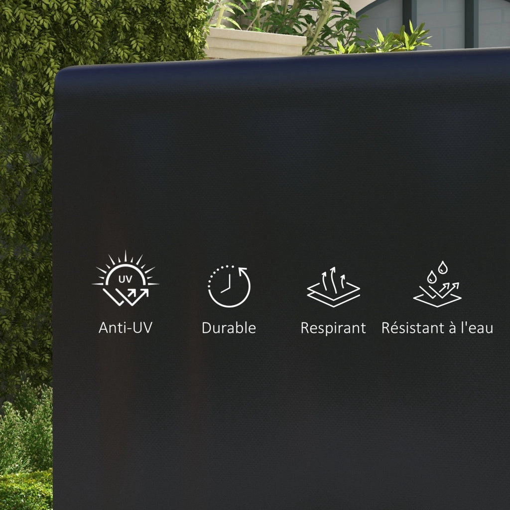 Copertura Protettiva per Altalena da Giardino ¨C zephmum ¨C Nero 215x155x150 cm
