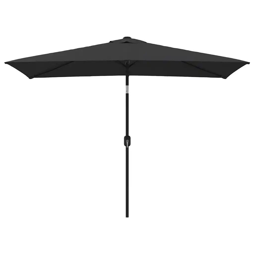 Ombrellone da Giardino-Ombrello da Balcone con Palo in Metallo 300x200 cm Nero