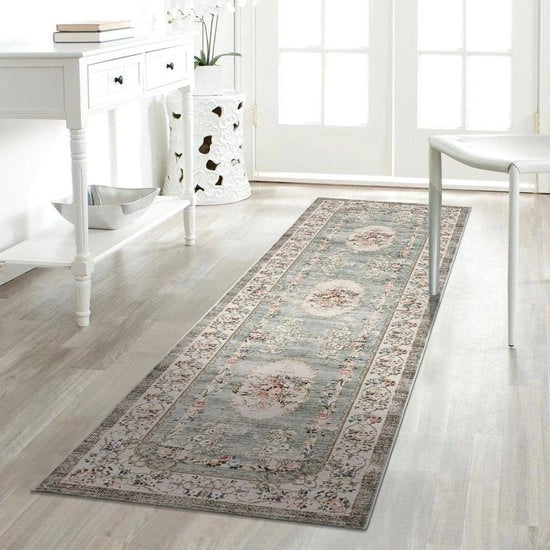 Tappeto antiscivolo per corridoio, cucina, cucina, lavabile, antislittamento, corridoio, lungo, cucina, pavimento - verde, 80 x 300 cm