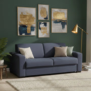 Andymion, Divano Letto 2 Posti Sfoderabile Made in Italy, 200x95 cm blu