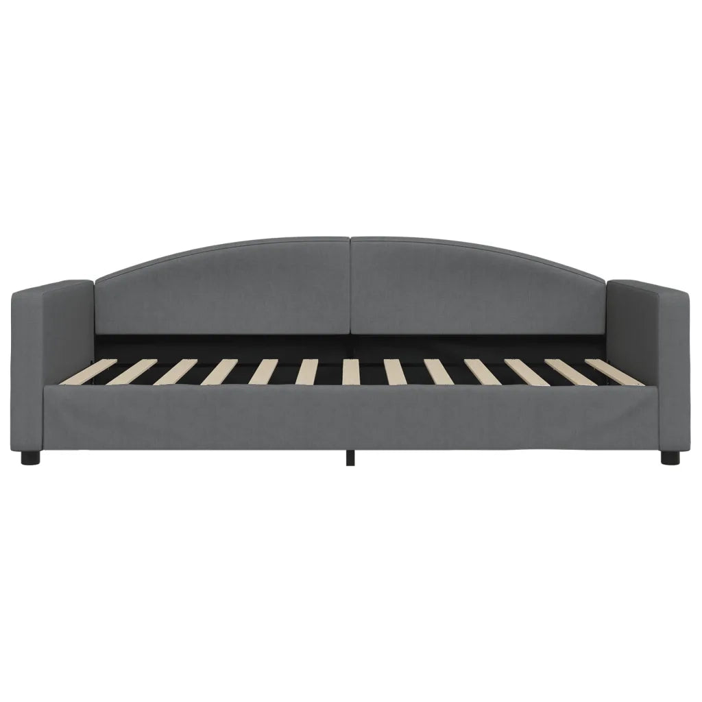 Divano Letto Estraibile Cassetti Grigio Scuro 100x200cm Tessuto 3197230