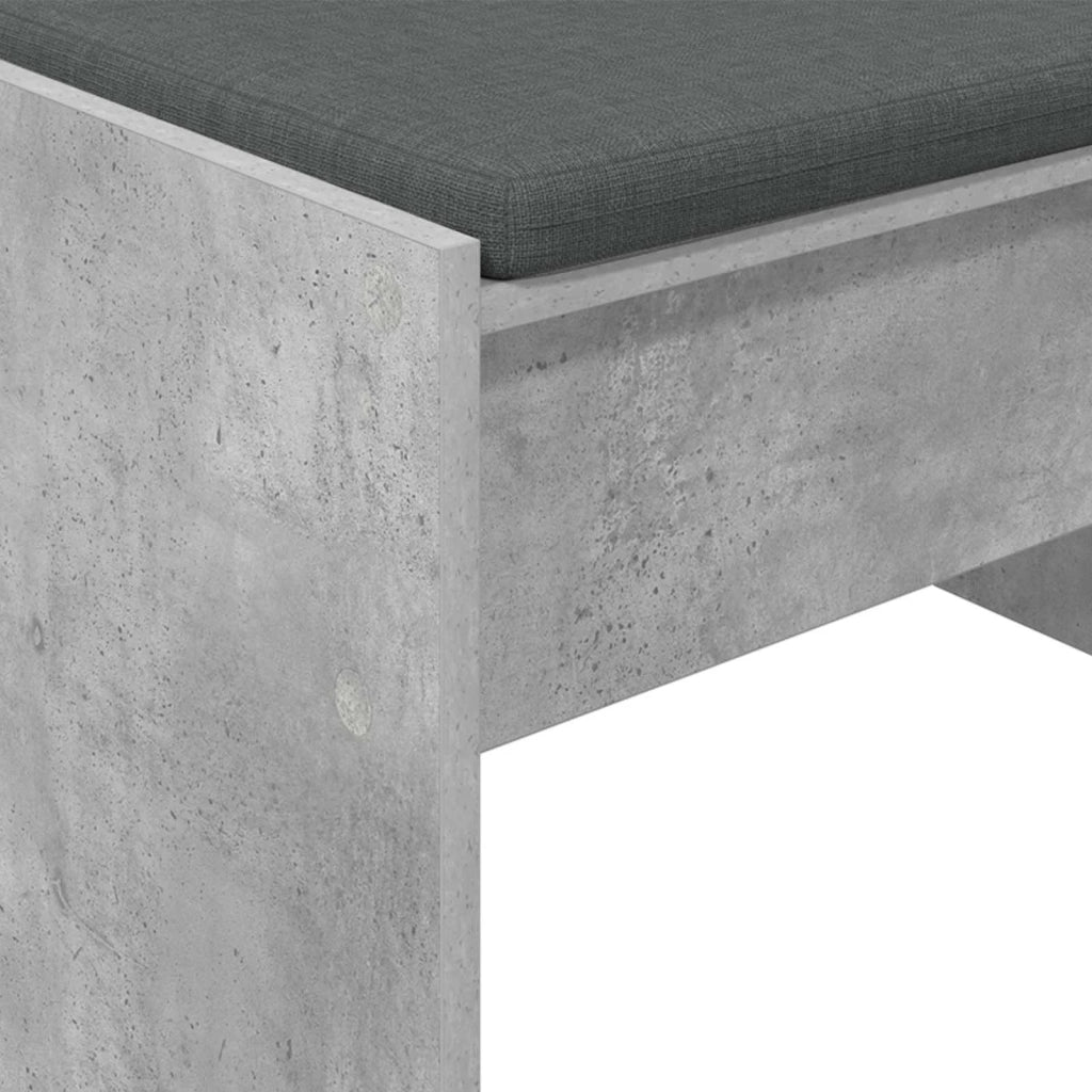 Panca per ingresso con cuscino Grigio cemento 83 x 38 x 40 cm 891555