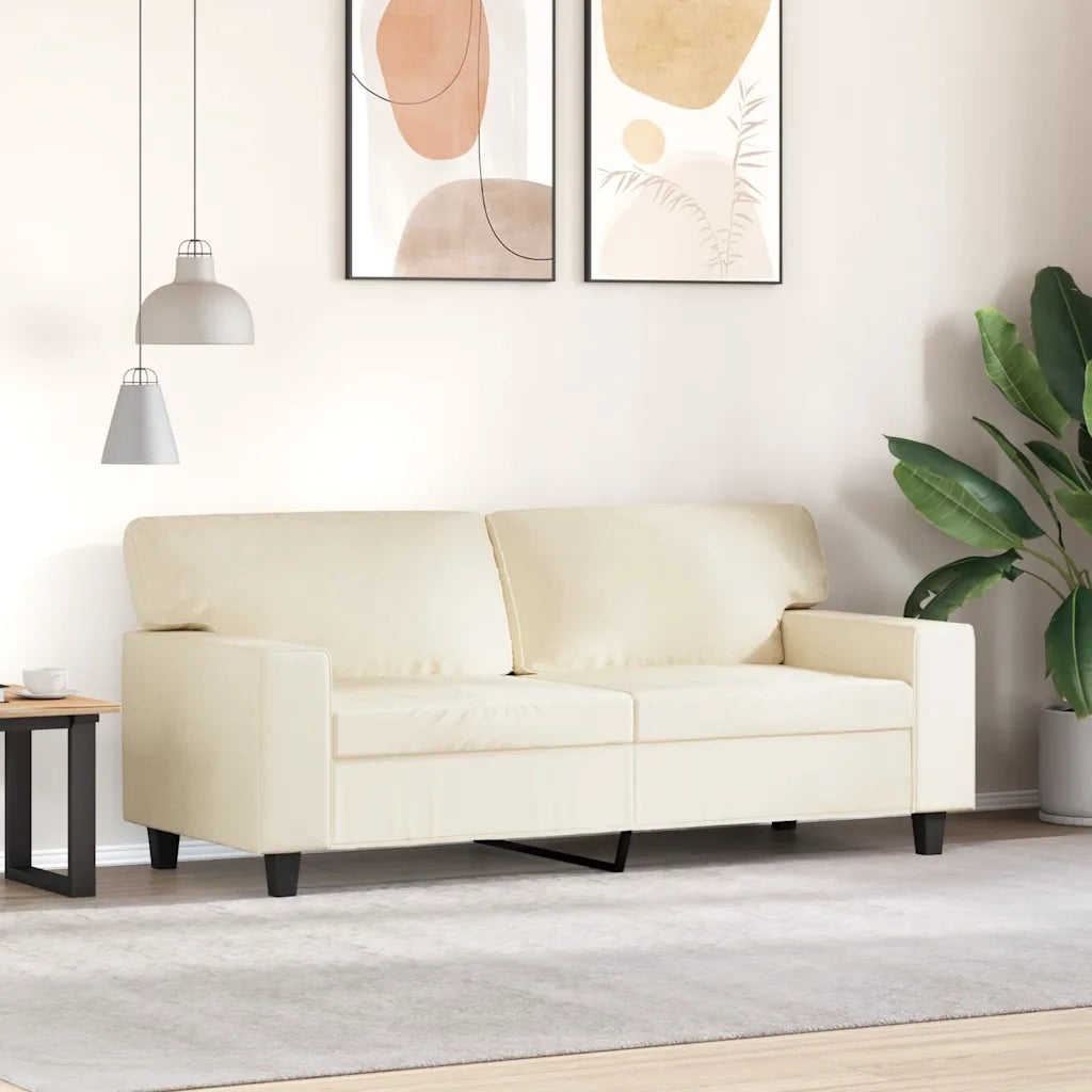 Divano a 2 Posti-Sofa 2 Posti Crema 140 cm in Similpelle 279789