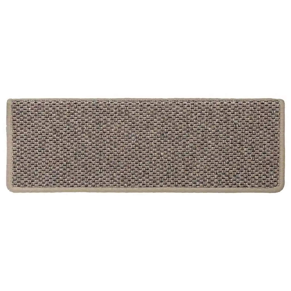 vidaXL Tappeti Adesivi Scale Aspetto Sisal 30 pz 65x21x4cm Beige Scuro