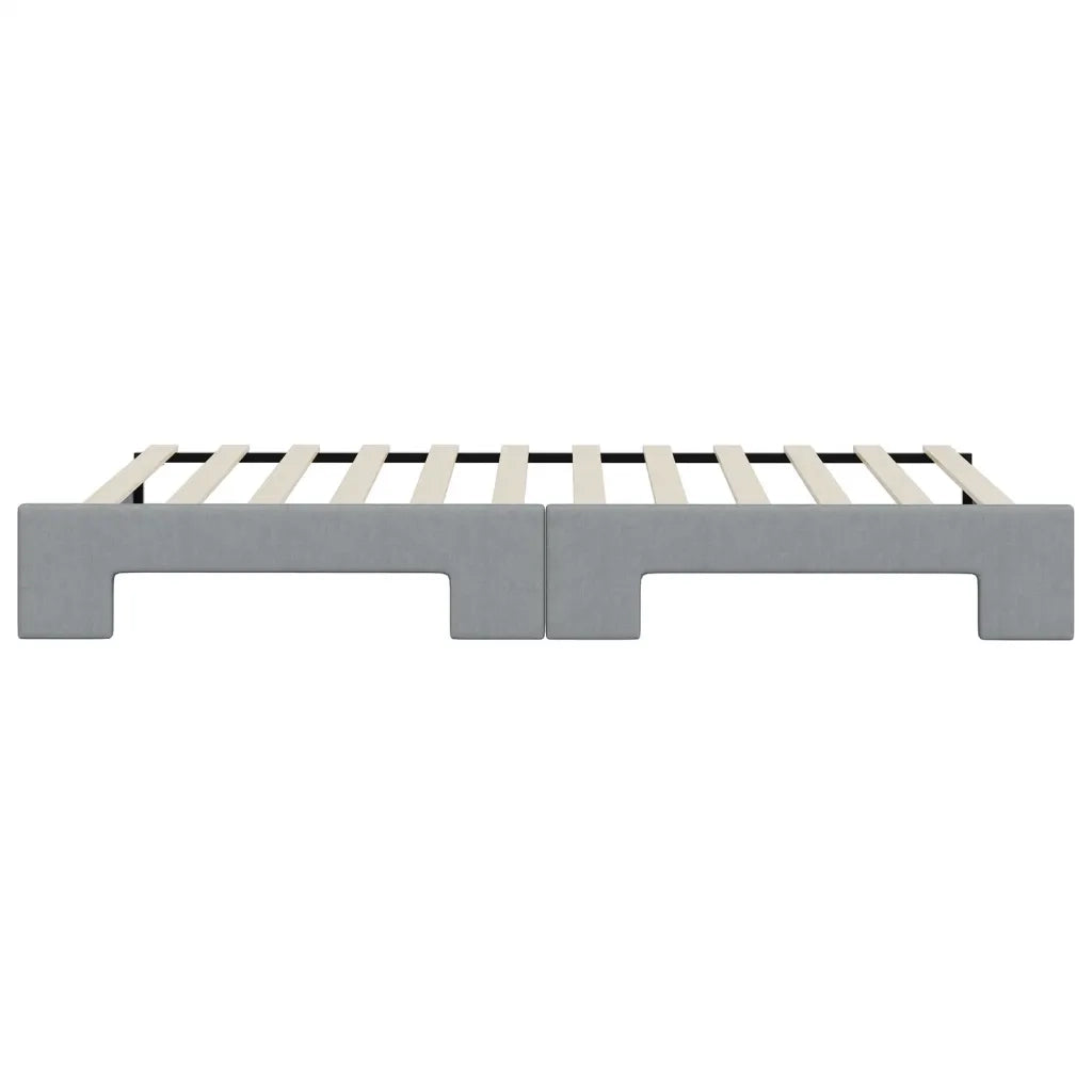 Divano Letto con Letto Estraibile Grigio Chiaro 80x200 Tessuto 3197421