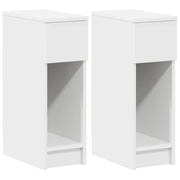 Set di 2 Comodini | Armadio da Notte | Mobiletto da notte con Cassetto Bianco 20x36x60 cm