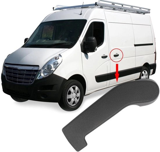 Maniglia di apertura porta posteriore compatibile con Master III/MK3 - O-p-el/Movano B - NV400 - Maniglia di apertura interna - Schiaccia porta - Incluso manuale - Maniglia di apertura porta