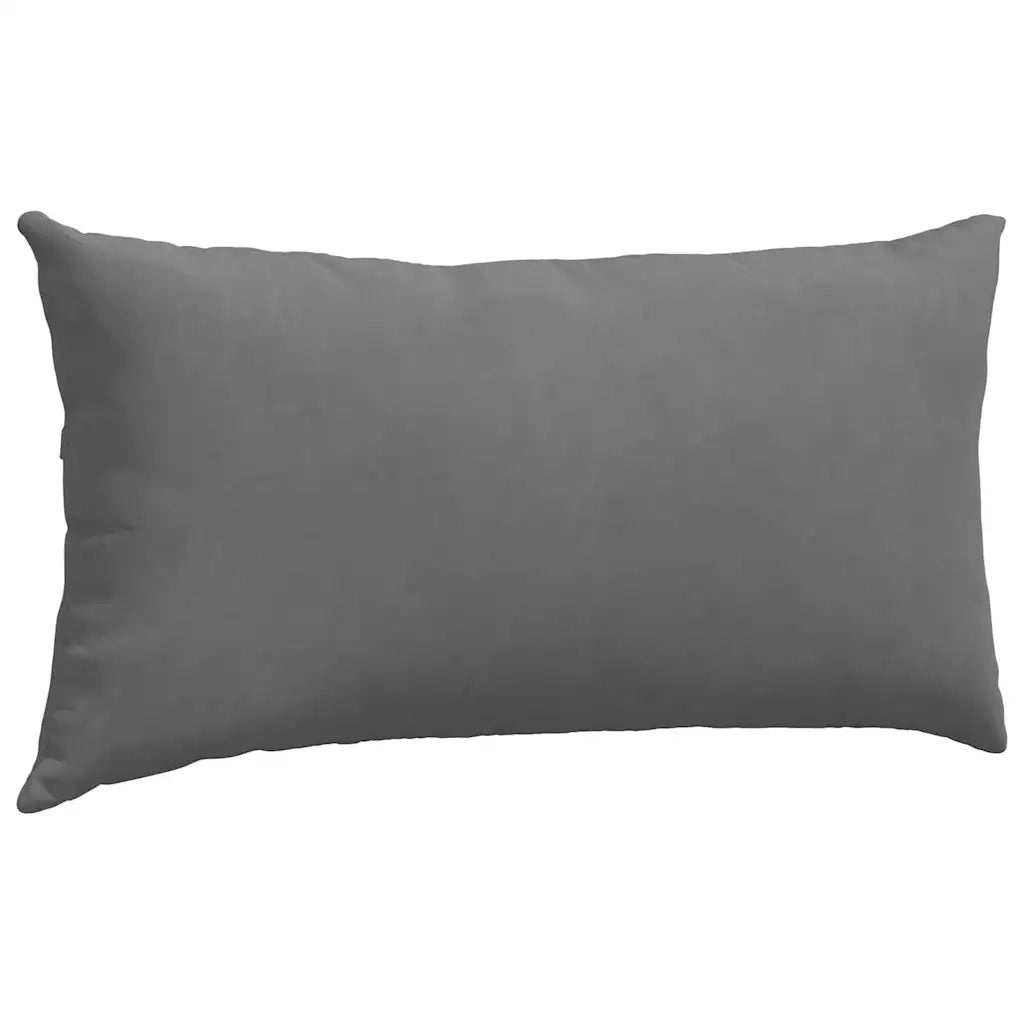 Cuscini da Divano 2 pz-Set di 2 Cuscini per Sofa Grigio scuro 80 x 40 cm Tessuto 505271