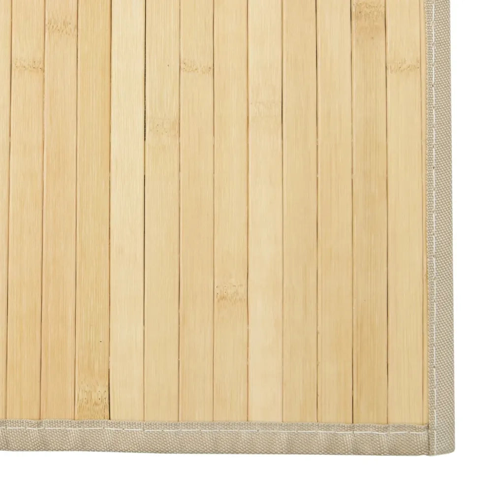 Tappeto Rettangolare Naturale Chiaro 60x100 cm in BambÃ¹