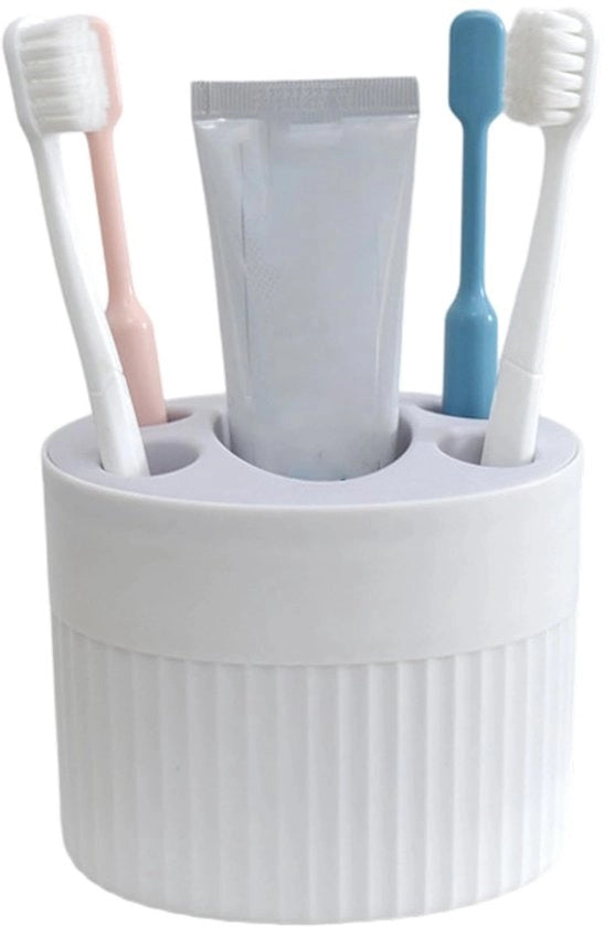 Sostegno per spazzolino da denti, supporto per spazzolino da denti e dentifricio (bianco, 1 pezzo)