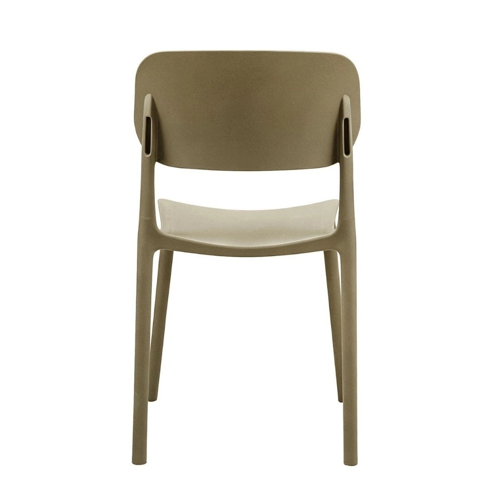 Set 4 Sedia in Polipropilene Loop Impilabili Tortora – Design Moderno e Leggero