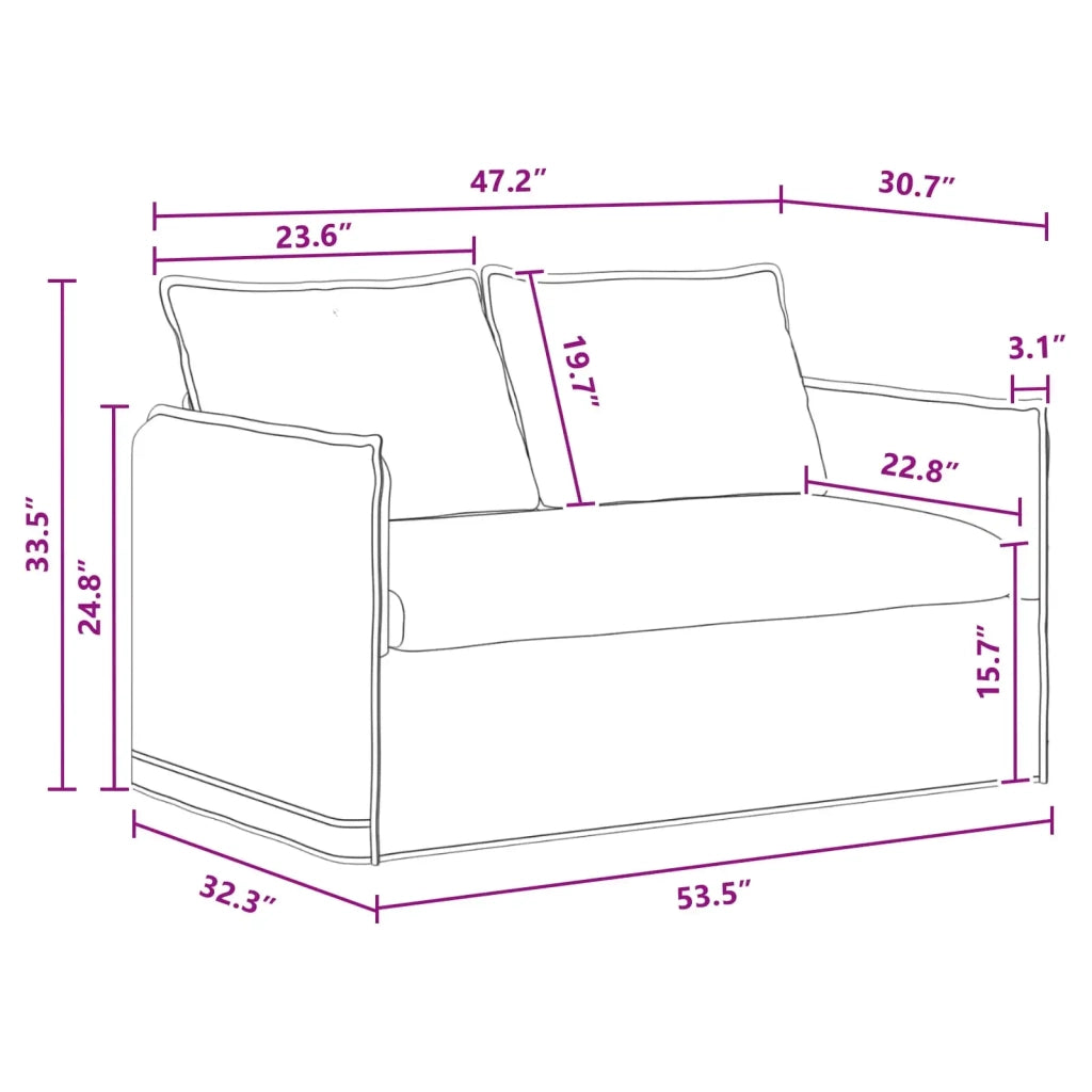 Divano Grigio scuro 136 x 82 x 85 cm Tessuto 42024512