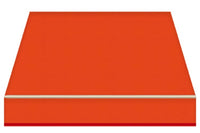 Tenda da Sole a Bracci Estensibili Tempotest Para', col. Arancione 19, Largh. 3,6m x Sporgenza 2.60m con Mantovana Ondulata - Arganello Destro