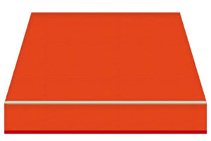 Tenda da Sole a Bracci Estensibili su Barra Quadra Tempotest Para', col. Arancione 19, Largh. 3m x Sporgenza 2.10m con Arganello Destro