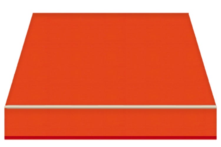 Tenda da Sole a Bracci Estensibili su Barra Quadra Tempotest Para', col. Arancione 19, Largh. 3m x Sporgenza 2.10m con Arganello Destro