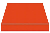 Tenda da Sole a Bracci Estensibili su Barra Quadra Tempotest Para', col. Arancione 19, Largh. 3,6m x Sporgenza 3.10m con Arganello Destro