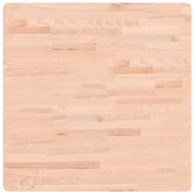 Piano per Tavolo | Superficie Tavolo | Piano Scrivania 70x70x2,5 cm Quadrato Legno Massello di Faggio