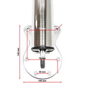 Set 4 gambe per tavolo regolabili in altezza 70-110 cm nichel Piedi per mobili