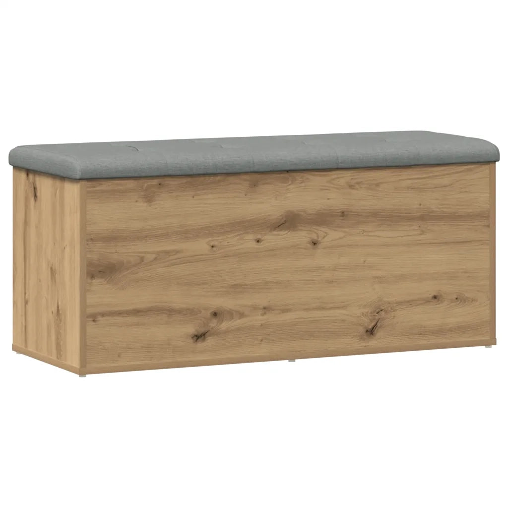 Panca contenitore artigianale in rovere 102x42x45 cm in legno ingegnerizzato