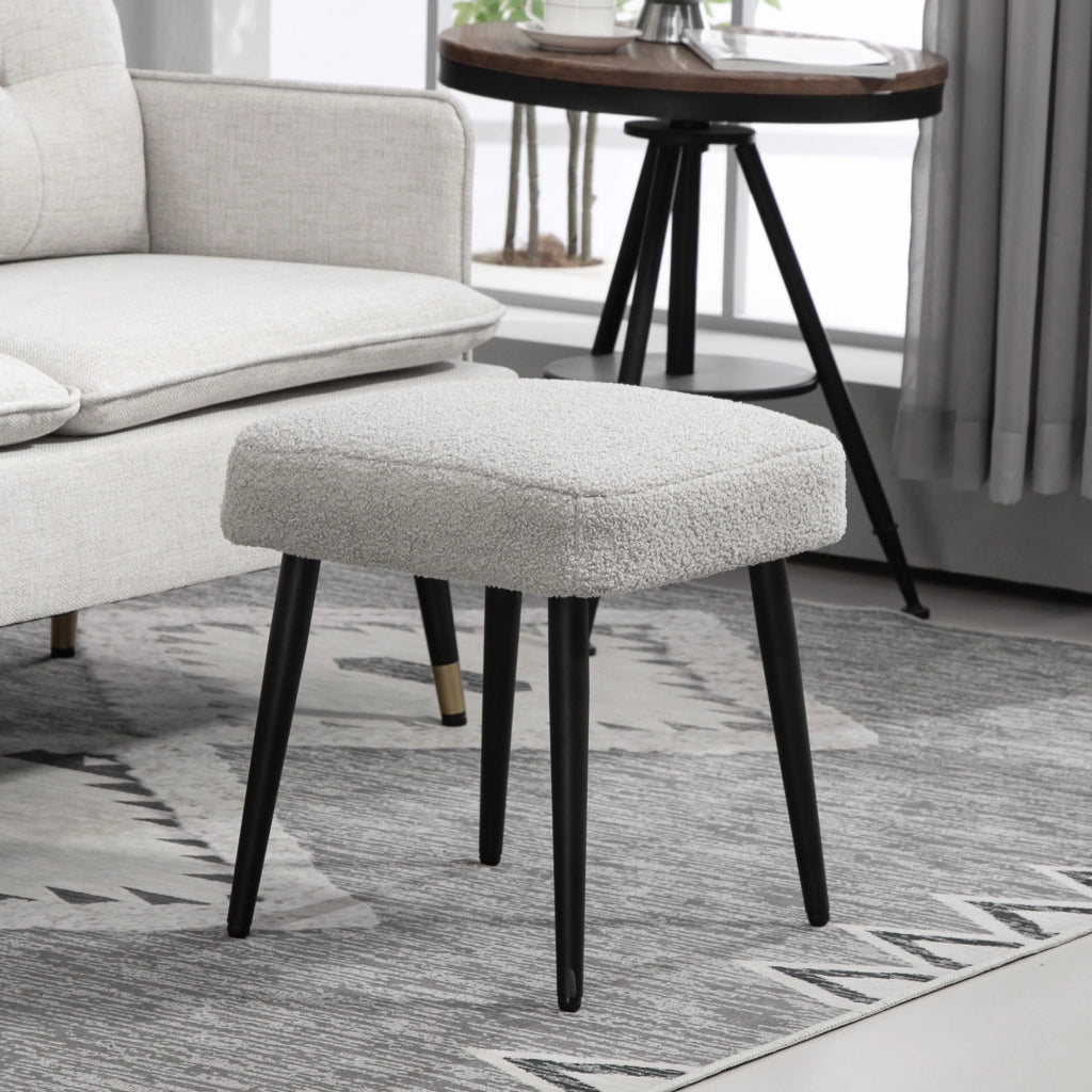 Pouf imbottito ¨C zephmum ¨C Grigio chiaro 42x42x44 cm