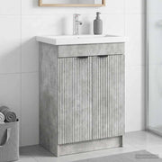 Mobiletto da bagno sotto il lavello Grigio Cemento 890107