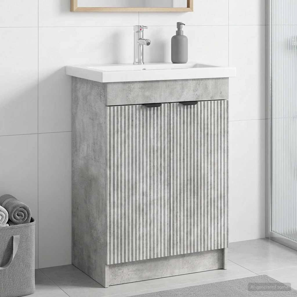 Mobiletto da bagno sotto il lavello Grigio Cemento 890107