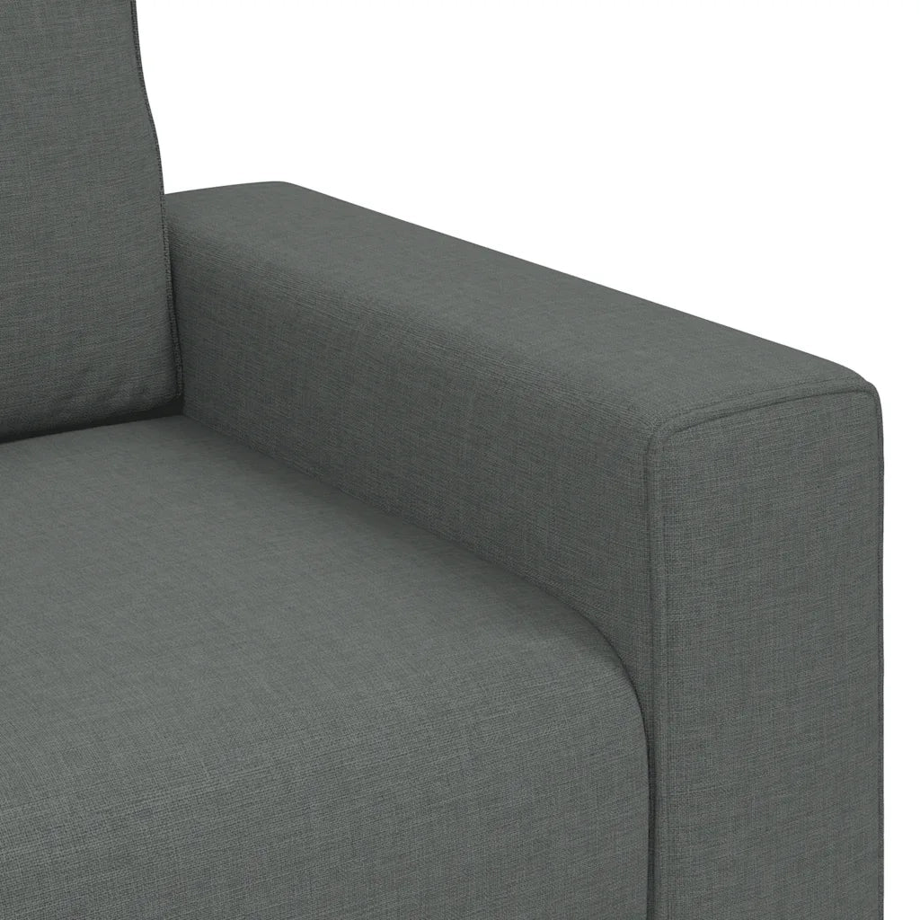 Set di Divani 3 pz con Cuscini Grigio Scuro in Tessuto 3324650