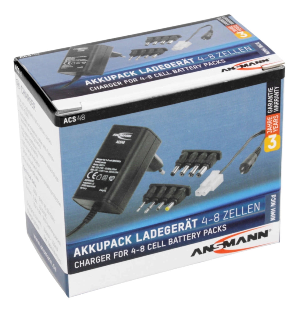 Caricabatterie Ansmann ACS48 per pacchi batterie NiMH/NiCd da 4 a 8 celle
