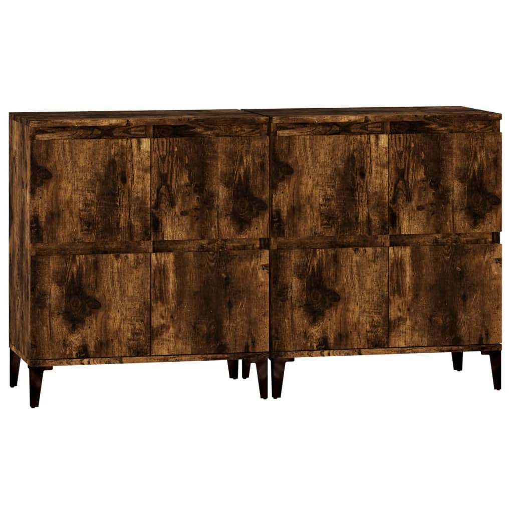Buffet credenza cassettiera armadio mobile contenitore organizer per cucina soggiorno salotti set da 2 60 x 35 x 70 cm legno ingegnerizzato marrone 02_0036746