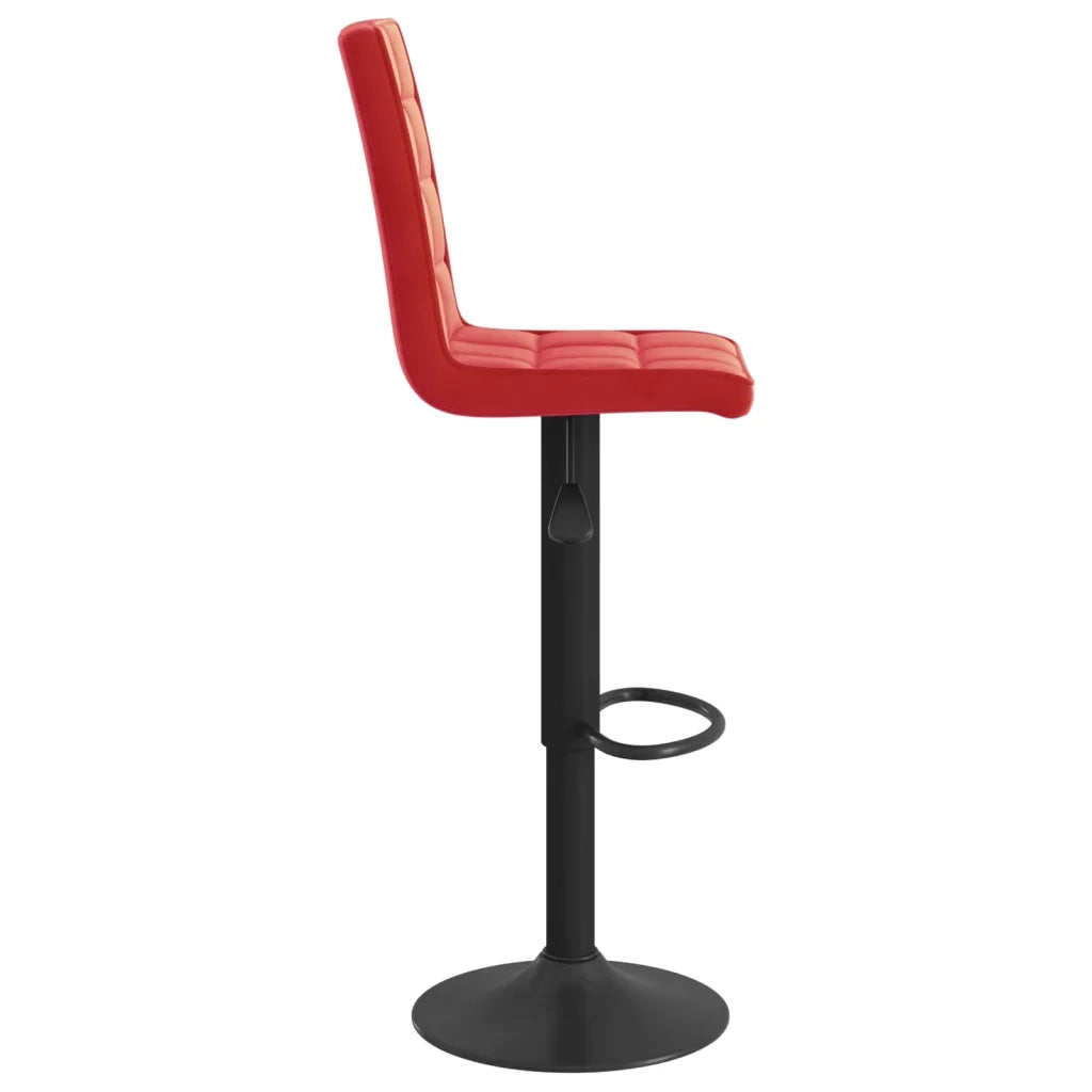 Sgabelli da Bar 2 pz Rosso Vino in Velluto 335769