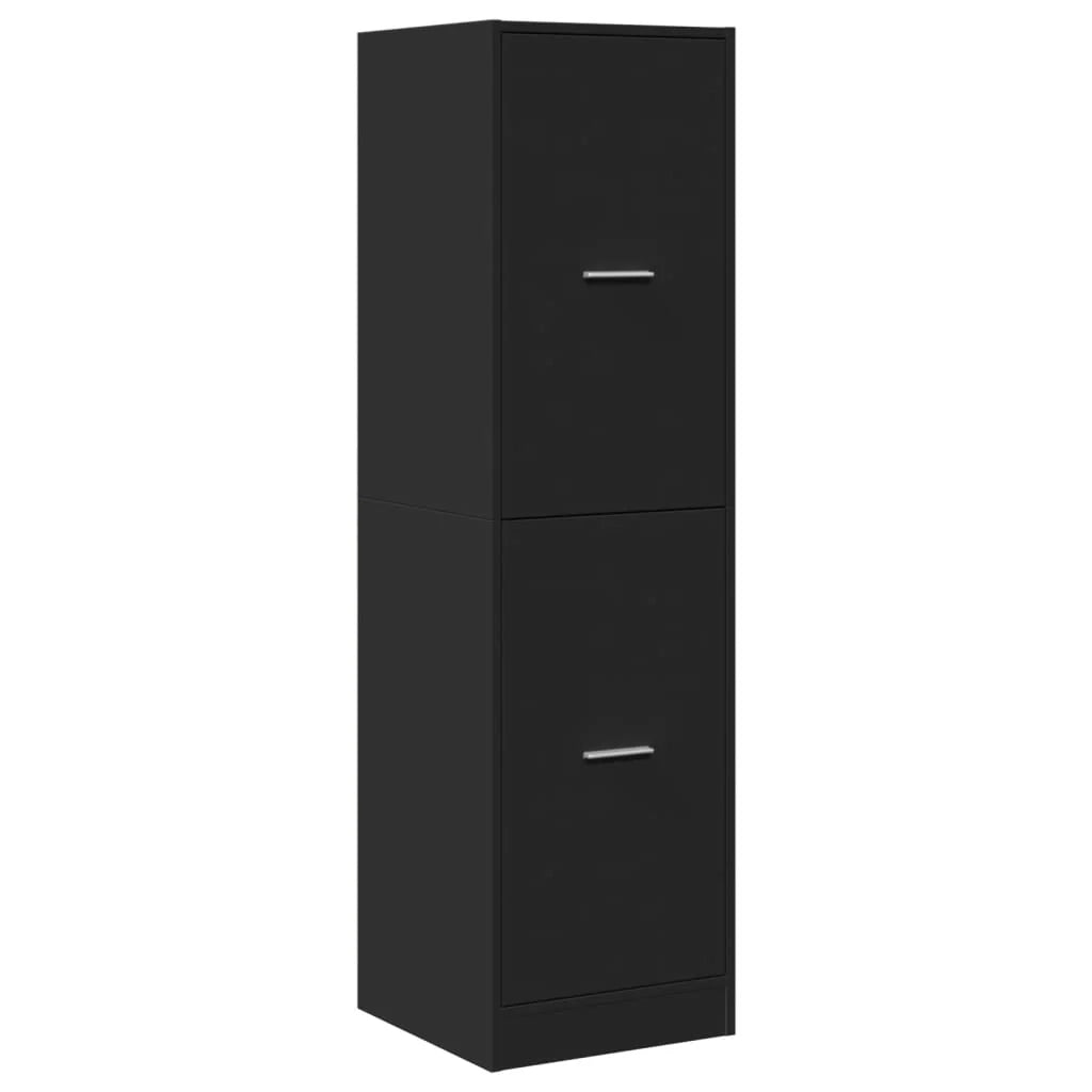 Mobiletto da farmacia moderno con 4 cassetti contenitore 40 x 41 x 144,5 cm legno composito nero 02_0055659
