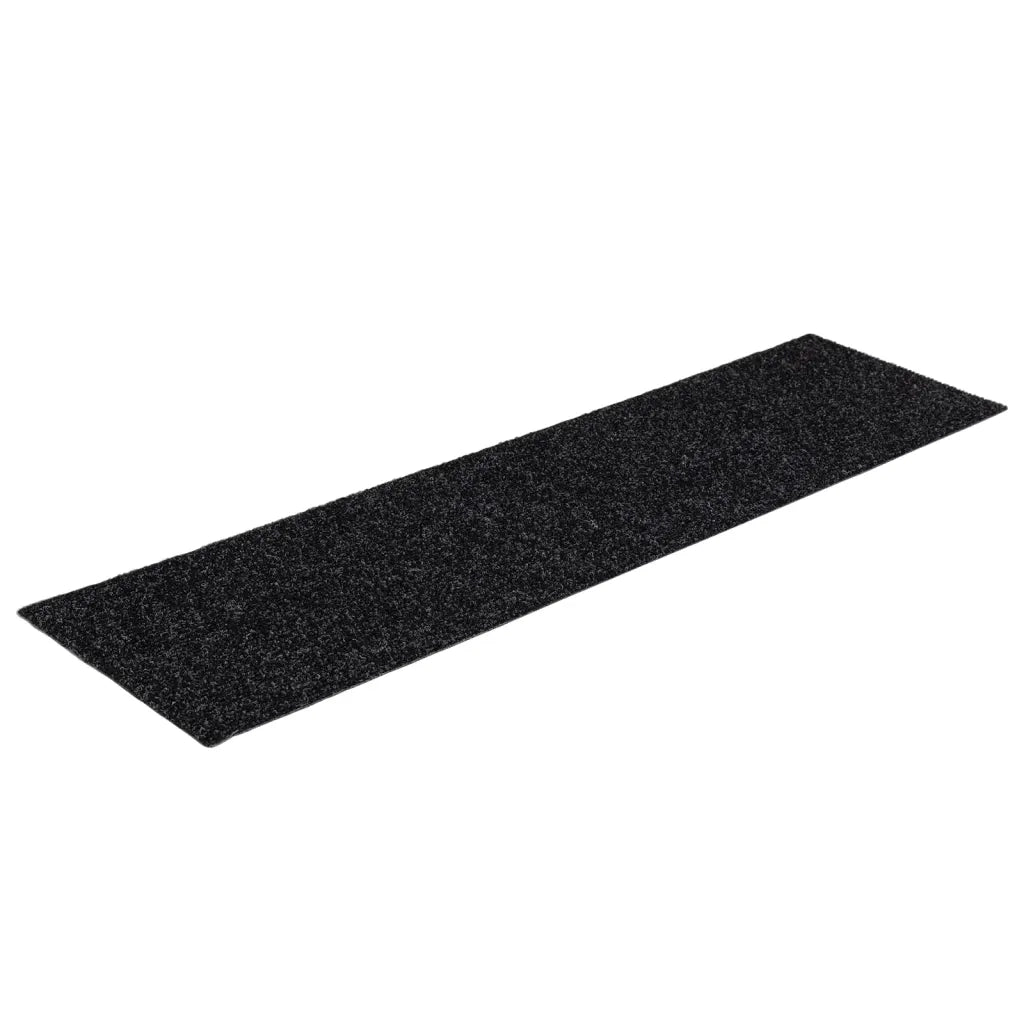 Tappetini per scale autoadesivi 15 pz 76x20 cm neri rettangolari 326926