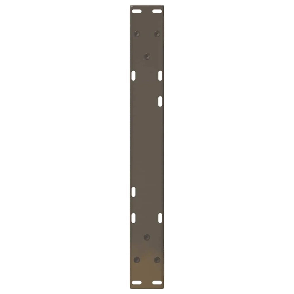 Set di 2 gambe per tavolino da caffè in metallo 50 x 30 cm design geometrico stabile e moderno in acciaio naturale 02_0056973