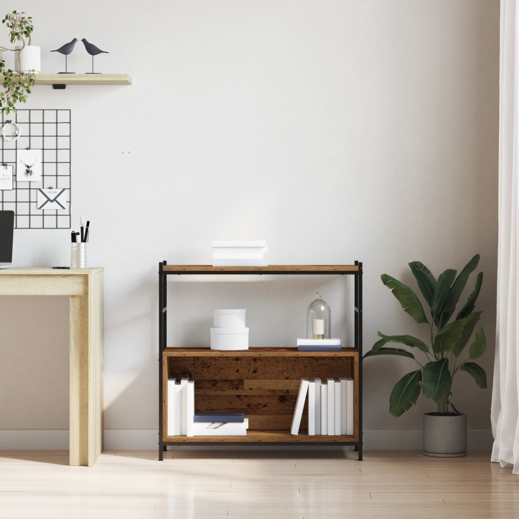 Mobile libreria  in rovere affumicato 80x30x78,5 cm in legno ingegnerizzato