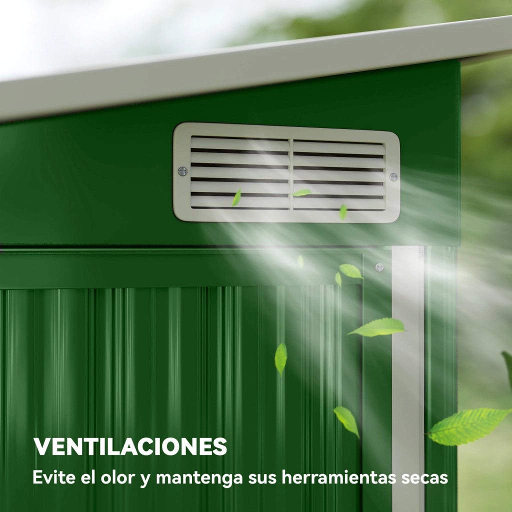Casetta da Giardino 2,7 m2 ¨C zephmum ¨C Verde 234x132x185 cm