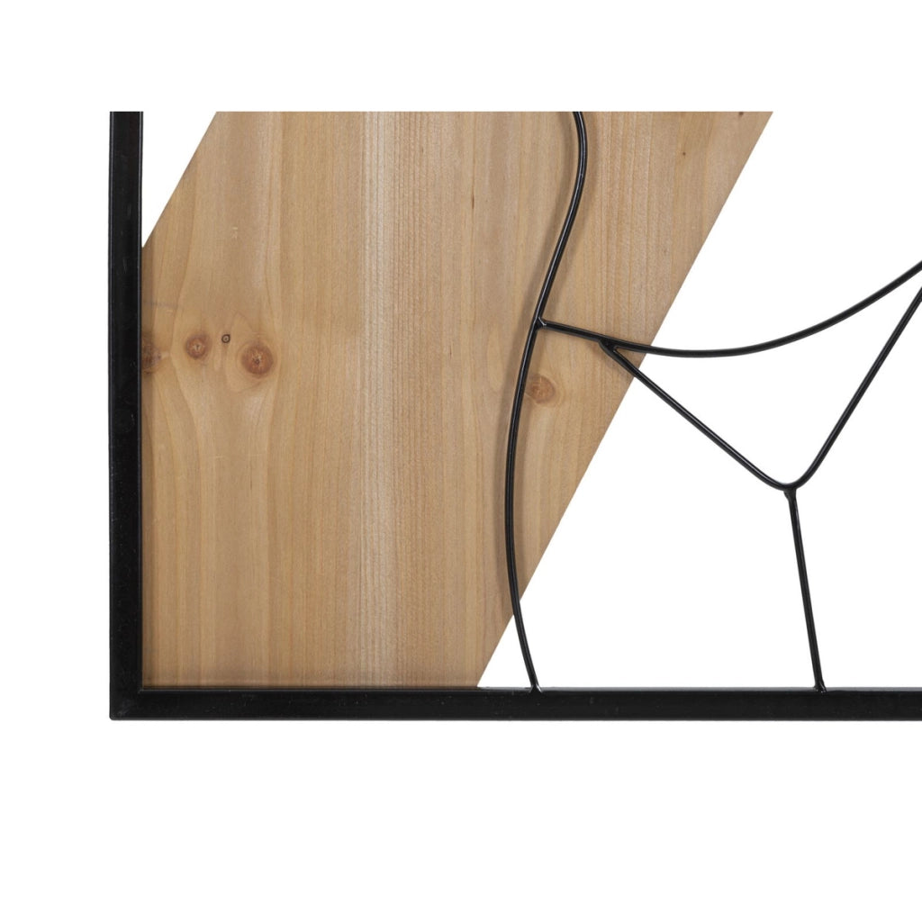 Decorazione in Metallo e Legno Corpi 8, Marrone, Metallo, 50x2x90 cm