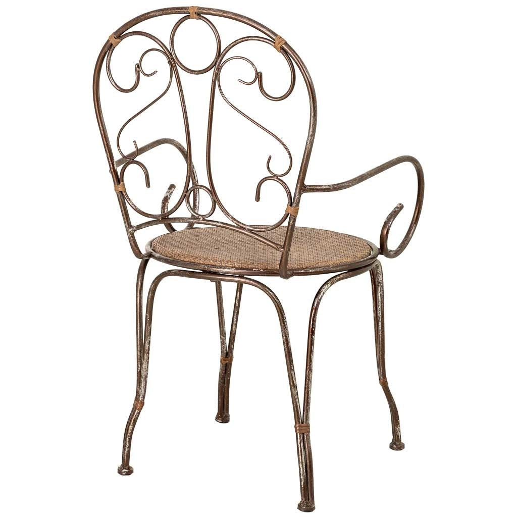 Sedia in metallo 52,7x50,1x45/92,7h cm marrone