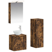 Set di mobili per il bagno 4 pcs Rovere Fumo 3407411