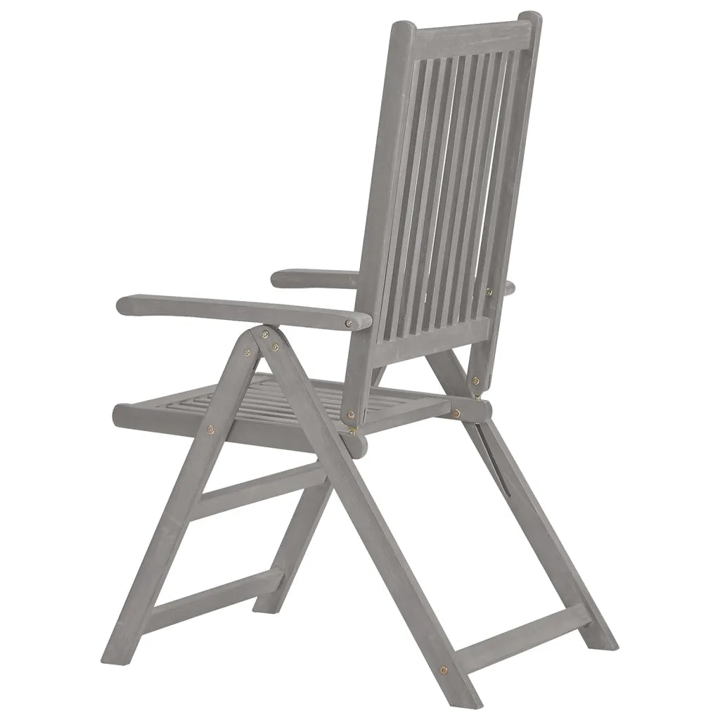 Sedie Giardino Reclinabili 8pz Cuscini Massello Acacia Grigio cod mxl 8504