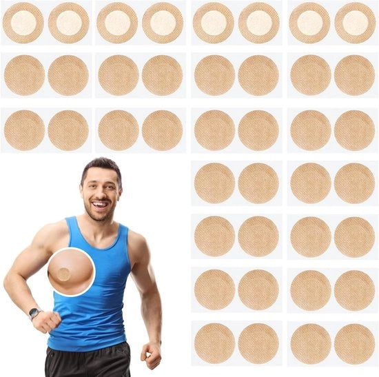 Copri Seno Uomo Premium (40 pezzi) - Coprimamme da getto per uomo - Ideali per la corsa