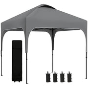 Gazebo da giardino pieghevole ¨C Zephmum ¨C Grigio 2.5x2.5m tessuto Oxford anti-UV