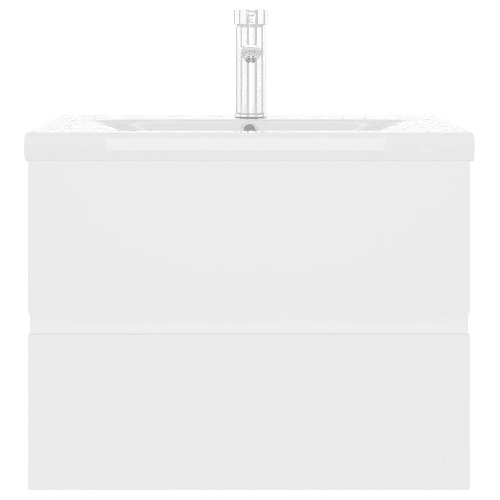 Mobile con Lavabo Integrato Bianco in Legno Multistrato 3071630