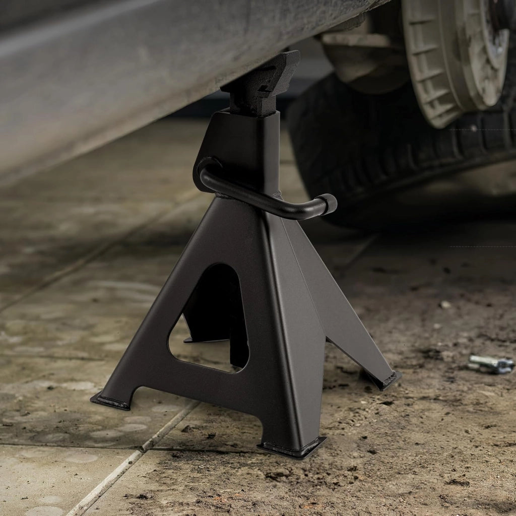 SOARS Set di 2 candeline a cremagliera 6T, altezza regolabile da 360 a 585 mm, supporto robusto in metallo di alta qualità, per auto, roulotte, SUV, nero