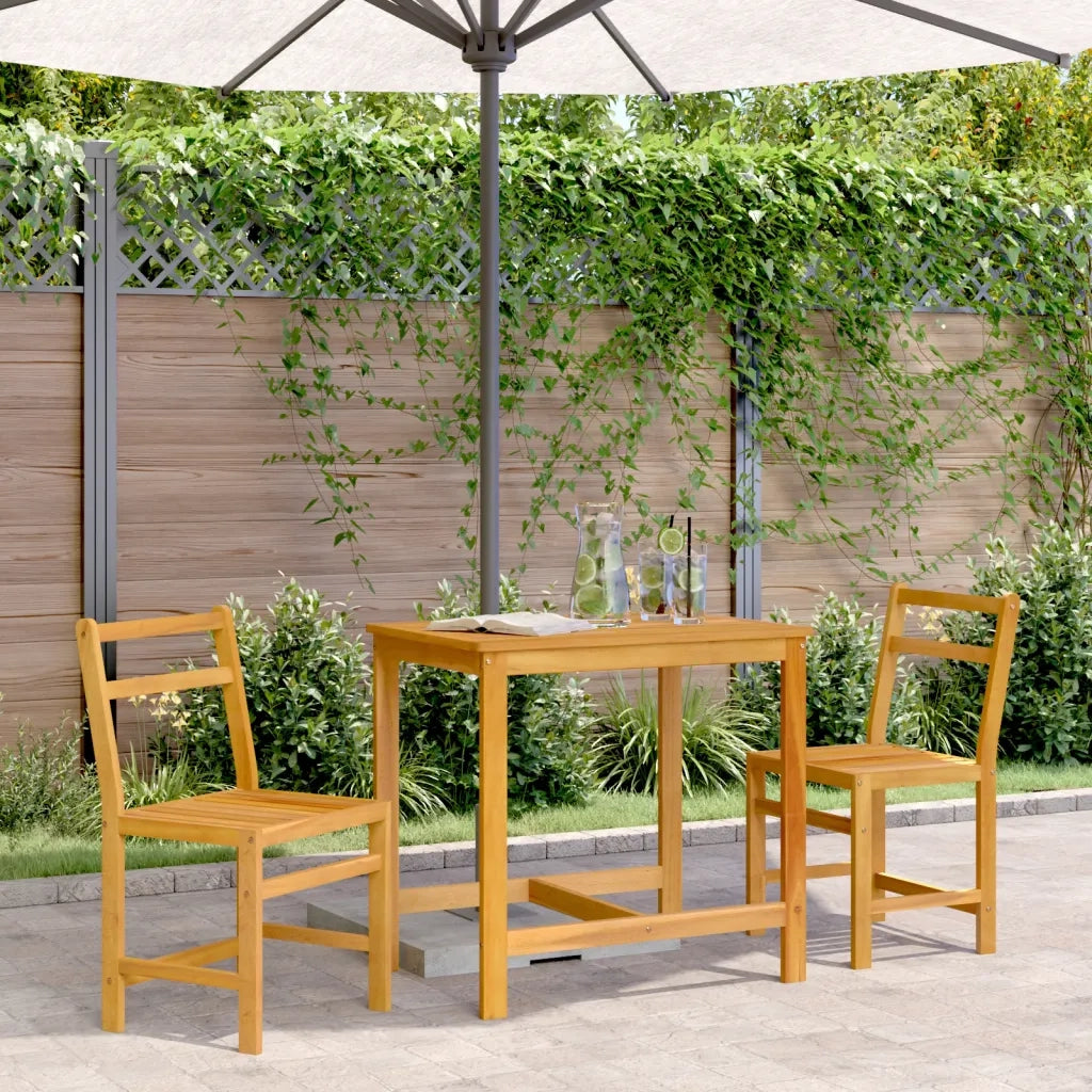Set da Balcone 3 pz | Set Salotto da Giardino in Legno Massello di Acacia
